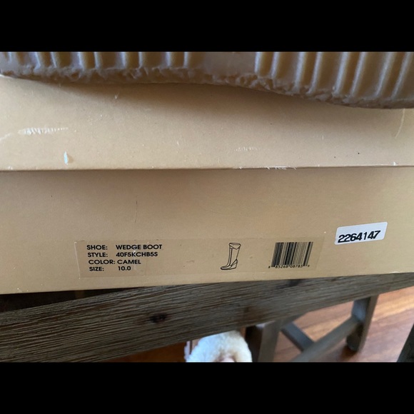 Michael Kors Wedge Boot Camel Shearling 10 - Picture 8 of 12